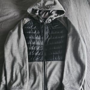 Nike Black and Gray Hooded Jacket